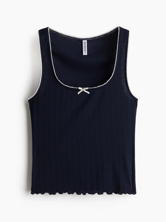 H&M Tops - h&m pointelle jersey tank top